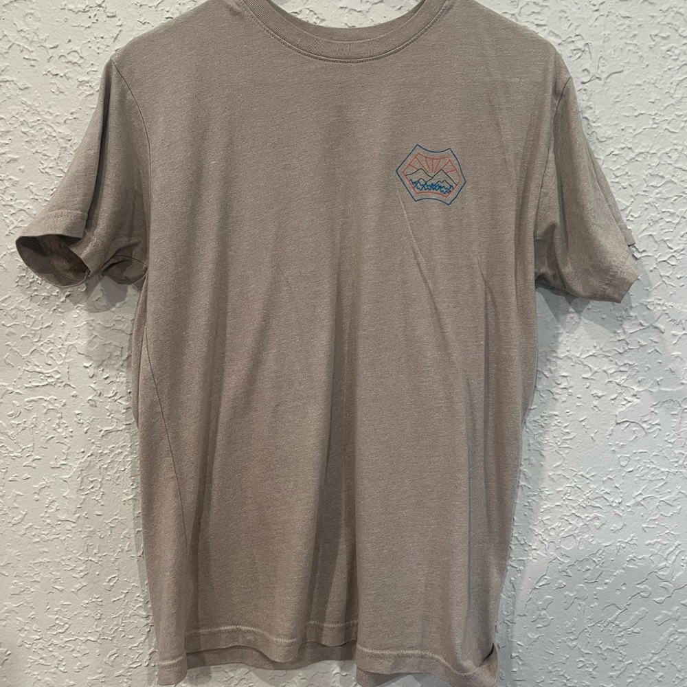 Tan Short Sleeve Tee with Crew Neck